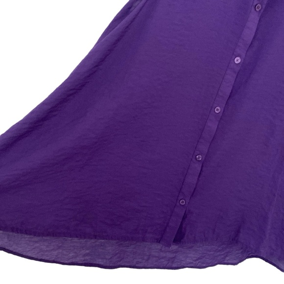 Milano Purple Sleeveless Button Down Top - Picture 2 of 7